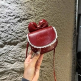 Túi xách Banma ren nơ đeo chéo cho bé gái