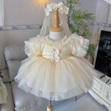 Đầm váy công chúa tay tầng ren bồng cho bé