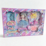 Hộp búp bê kèm phụ kiện và thước kẻ cho bé