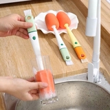 Cọ rửa bình sữa đa năng 4in1 hình cà rốt cán dài