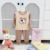 Bộ tay dài quần dài Dokiimi hình động vật 3D phối viền