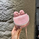 Túi xách Banma ren nơ đeo chéo cho bé gái