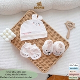 Set BTBC kèm mũ tai lệch Joonie thông hơi in họa tiết