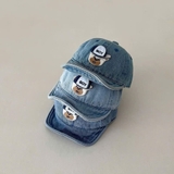 Mũ nón lưỡi trai màu jean hình Gấu Boy