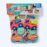 Túi 4 xe công trình chạy đà cho bé