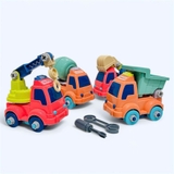 Túi 4 xe công trình chạy đà cho bé