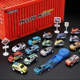 Hộp container mô hình xe và máy bay kim loại mini