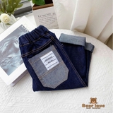 Quần bò chỉ nổi basic Bear love cho bé