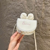 Túi xách Banma ren nơ đeo chéo cho bé gái