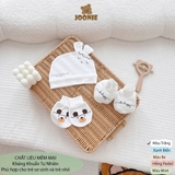 Set BTBC kèm mũ tai lệch Joonie thông hơi in họa tiết