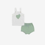 Set bộ áo 2 dây quần đùi hình trái tim Bubaby