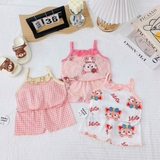 Bộ 2 dây thun tăm viền cổ bèo Minky Mom cho bé gái