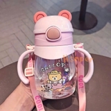 Bình nước Honper nắp bật hình gấu 400ml - HK2502