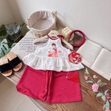 Set bộ yếm Trung Thu gấm lụa cho bé