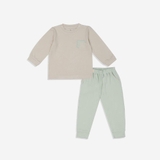 Bộ dài tay cổ tròn túi ngực Bubaby