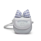 Túi xách Helahe nơ caro họa tiết mèo cho bé gái