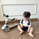 Bộ cộc Das áo trắng quần xanh than phối sọc cho bé