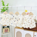 Bộ cộc sơ sinh thun lạnh Hà Kids cho bé