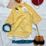 Set áo dài BB Bebé 4 tà kèm cài và dây ngọc cho bé