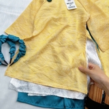 Set áo dài BB Bebé 4 tà kèm cài và dây ngọc cho bé