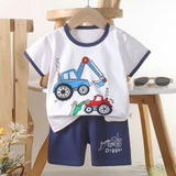 Bộ cộc cotton Quảng Châu hoạt hình cho bé