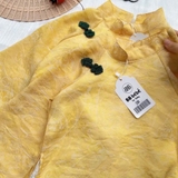 Set áo dài BB Bebé 4 tà kèm cài và dây ngọc cho bé