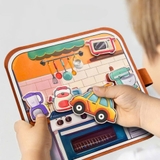 Sách tô màu nước ma thuật kèm dán 2in1 cho bé