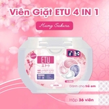 Hộp 36 viên giặt xả ETU 4in1 Hương Hoa Anh Đào