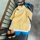 Set áo dài BB Bebé 4 tà kèm cài và dây ngọc cho bé