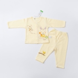 Bộ dài sơ sinh xuất dư vàng hoạt tiết gấu thỏ