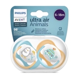 Ti giả thông khí Ultra air Animals Philips Avent vỉ đôi