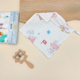 Set 5 khăn sữa xô nhăn 6 lớp Bunny in họa tiết cho bé