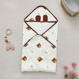 Ủ choàng xô trần hàn tai gấu Lucky cho bé