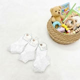 Tất vớ cổ ren bèo trắng BAMI XIONG cho bé gái