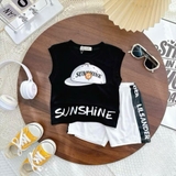 Bộ sát nách Minky mom in hình nón thể thao cho bé