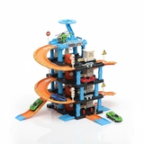 Hộp đồ chơi lắp ghép bãi đậu xe ô tô và máy bay cho bé