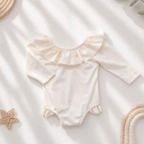 Body bơi dài tay viền bèo Monona cho bé gái