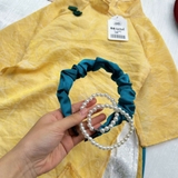 Set áo dài BB Bebé 4 tà kèm cài và dây ngọc cho bé