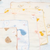 Hộp 6 khăn sữa muslin organic 2 lớp Morry cho bé