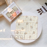 Hộp 6 khăn sữa muslin organic 2 lớp Morry cho bé