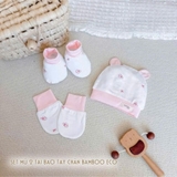 Set BTBC kèm mũ tai gấu Boona in họa tiết cho bé