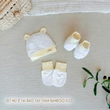 Set BTBC kèm mũ tai gấu Boona in họa tiết cho bé