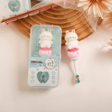 Bàn chải đánh răng Misan lông tơ hình thú kèm hộp cho bé 1Y+