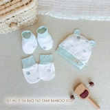 Set BTBC kèm mũ tai gấu Boona in họa tiết cho bé