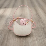 Túi xách kẹp nách hoạt hình kèm móc khóa cho bé