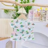 Bộ cộc thun giấy họa tiết ngẫu nhiên cho bé