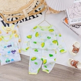 Bộ dài tay thun giấy họa tiết ngẫu nhiên cho bé