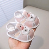 Giày tập đi chống trượt hình gấu đội nón cho bé