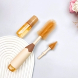 Bộ cọ rửa bình sữa Jubon 3in1 kèm bình đựng nước rửa