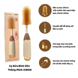 Bộ cọ rửa bình sữa Jubon 3in1 kèm bình đựng nước rửa